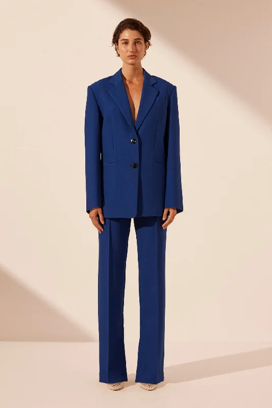 IRENA OVERSIZED TAILORED BLAZER - AZURE Women's Boutique Jacket