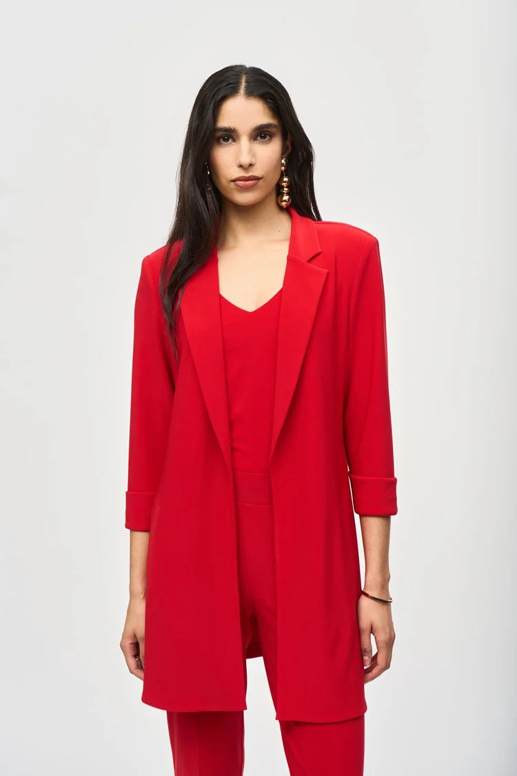 Long Blazer - Lipstick Red Women's High-End Blazer