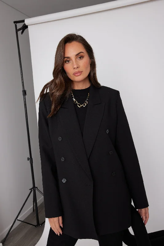 MACADAM Blazer Black Women's Solid Blazer