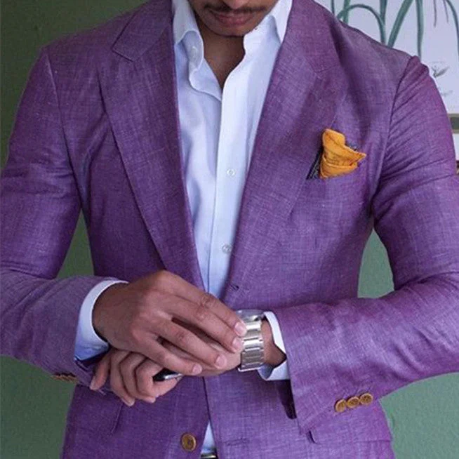 Men's British-Style Purple Blazer Women's Formal Blazer