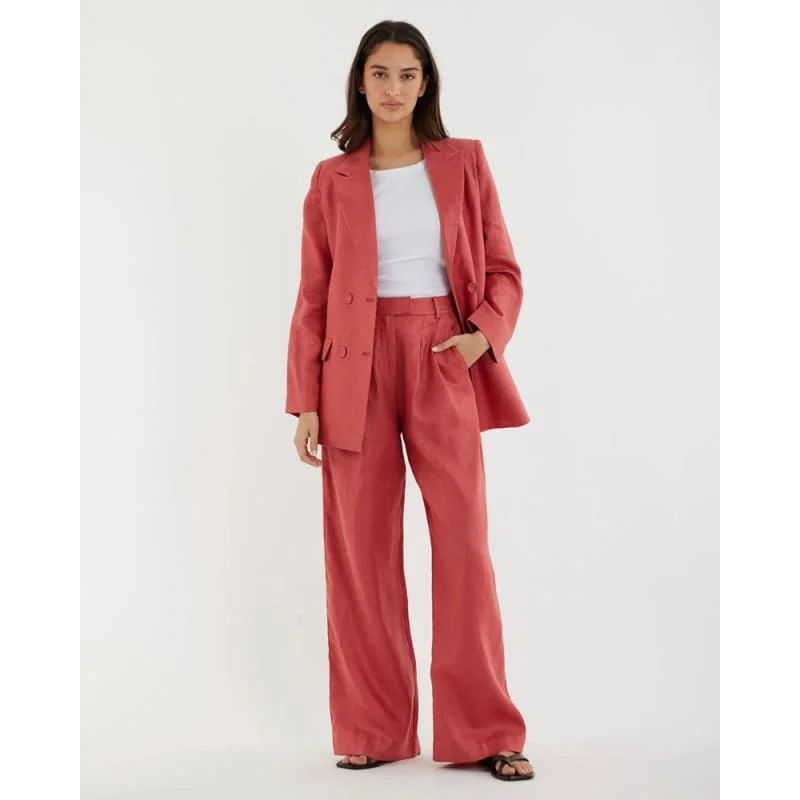 Mia Double Breasted Tie Blazer Women's Premium Blazer