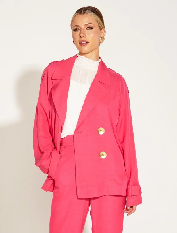 One And Only Oversized Blazer - Pink Women's Boutique Suit