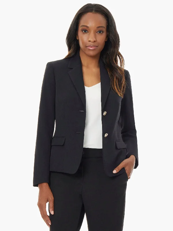 Stretch Crepe Two-Button Blazer Women's Wedding Blazer