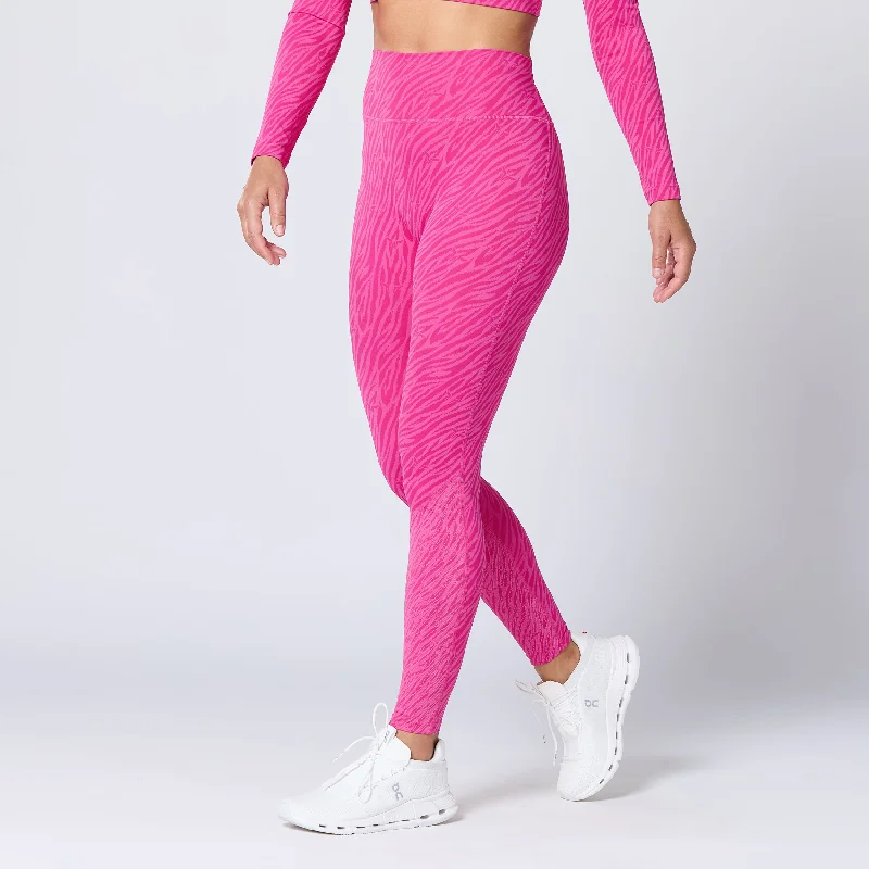 Anti-Slip Leggings 27" - Beetroot Purple Print Comfortable Plus Size Leggings