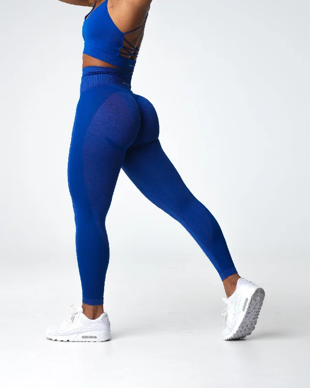 Azure Blue Contour 2.0 Seamless Leggings Fashionable Stretchy Fit Leggings