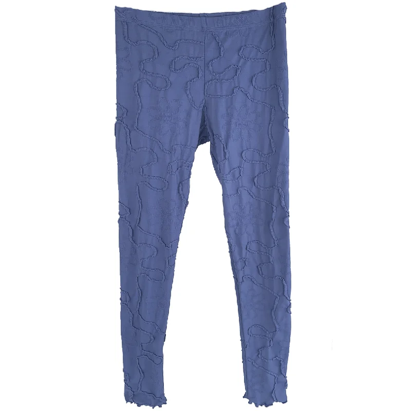 Bijou Blue Conduit Jacquard Knit Leggings Fashionable Moisture-Wicking Leggings