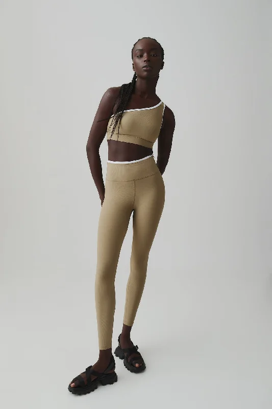 Contrast Ribbed Full Length Legging 203 Elegant Velvet Leggings