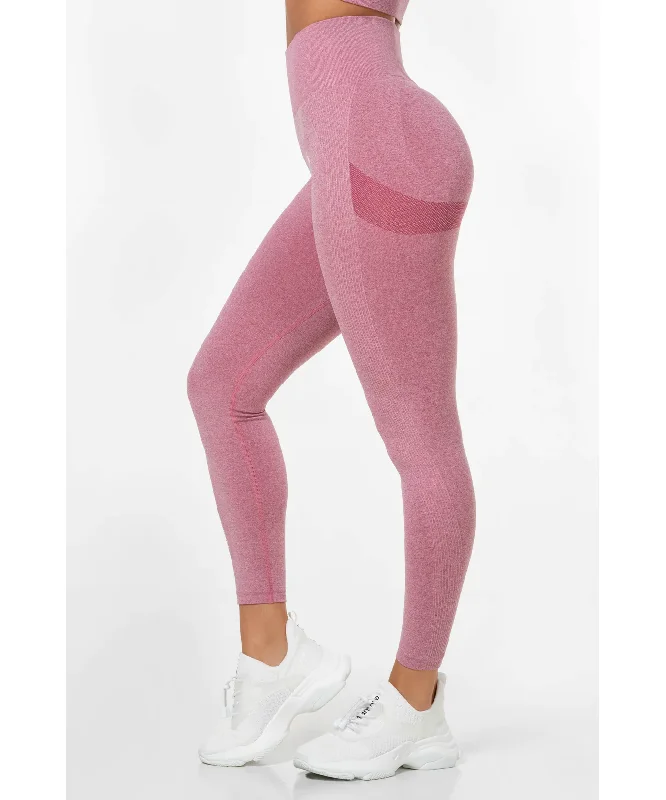 Famme Peach Scrunch Seamless Leggings Pink Cozy Textured Workout Leggings
