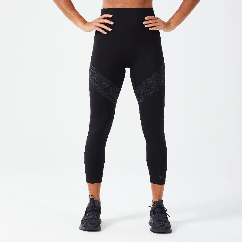 Glitch Leggings 24" - Black Comfortable Plus Size Leggings