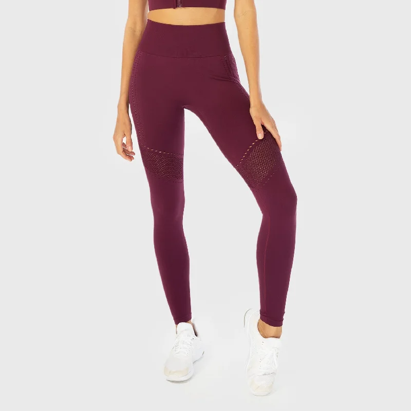 Infinity Seamless Workout Leggings - Grape Trendy High-Waist Tummy Control Leggings