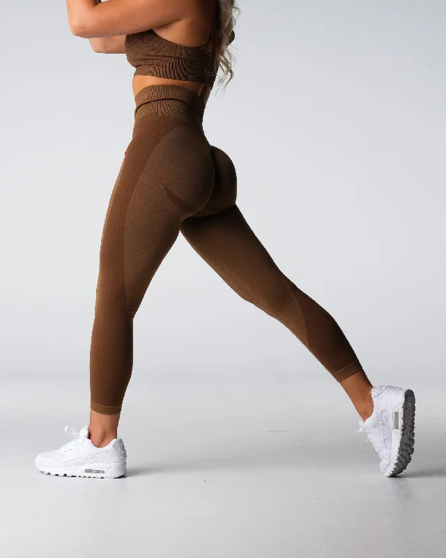 Mocha Contour 2.0 Seamless Leggings Fashionable High-Rise Workout Leggings