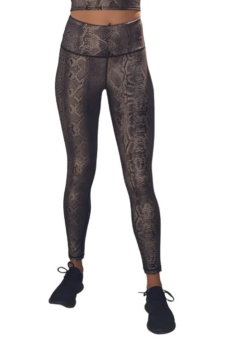 Mono B Copper Snake Shimmer Highwaisted Leggings APH2493 Stylish Athletic Wear Leggings Mono B Copper Snake Shimmer Highwaisted Leggings APH2493 Stylish Athletic Wear Leggings