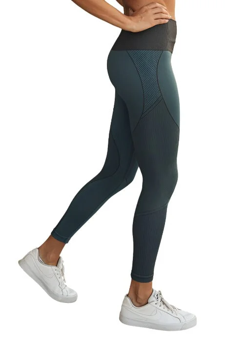 Mono B Multi Pattern Seamless Leggings APH2485 Fashionable Leather-Look Leggings