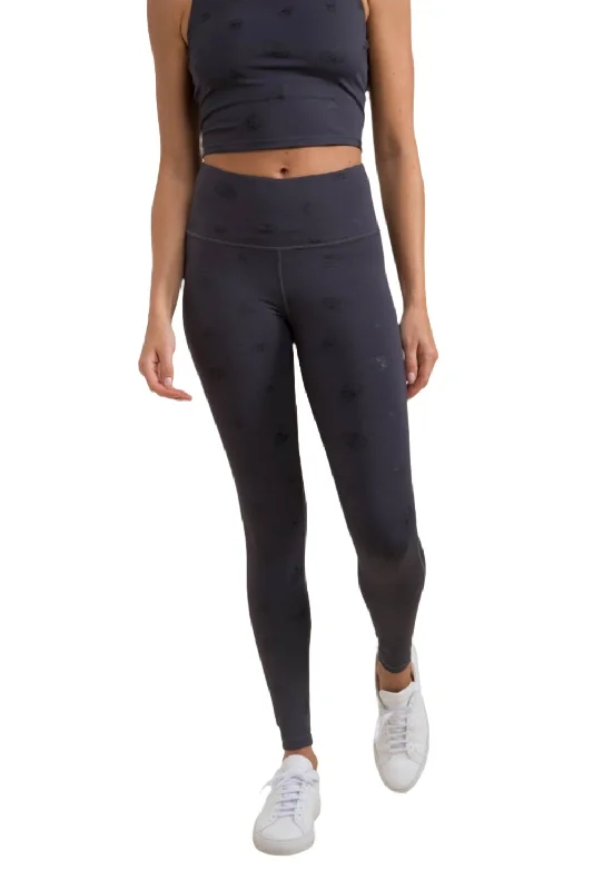 Mono B Skull Print Highwaist Legging APH-A0796 Stylish Side-Stripe Leggings