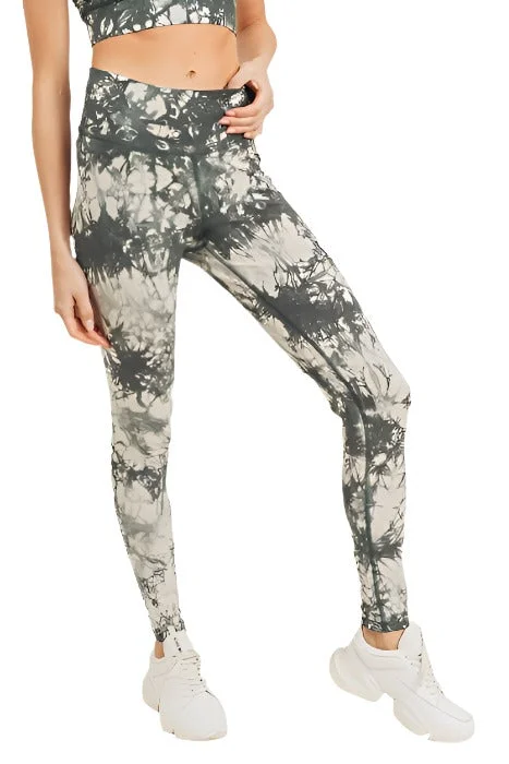 Mono B Tie Dye High Waist Legging  APH2789 Stylish Pockets Active Leggings
