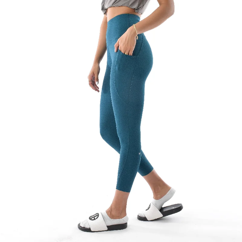 Pacer Pocket Leggings Elegant Shiny Black Leggings