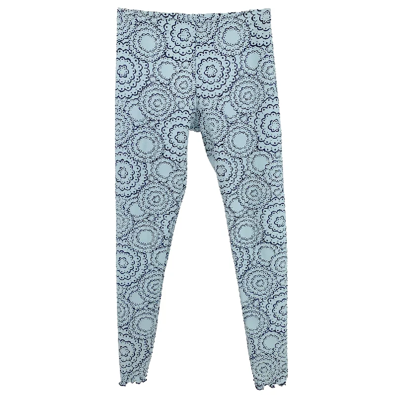 Tourmaline Doily Jacquard Knit Leggings Fashionable Seamless Leggings