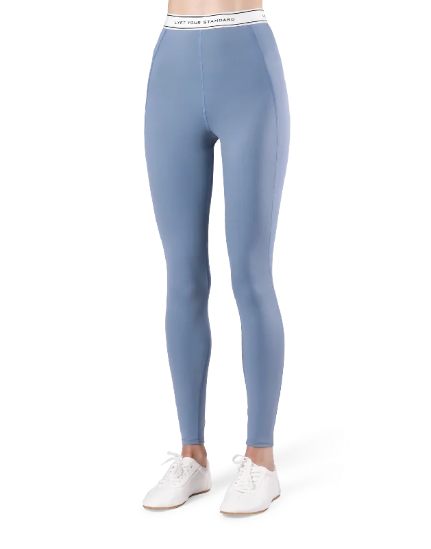 LÝS Rib Leggings - L.Blue Comfortable Fleece-Lined Leggings