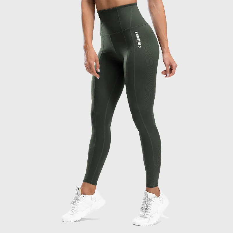 Warrior High-Waisted Leggings - Olive Stylish Printed Sport Leggings
