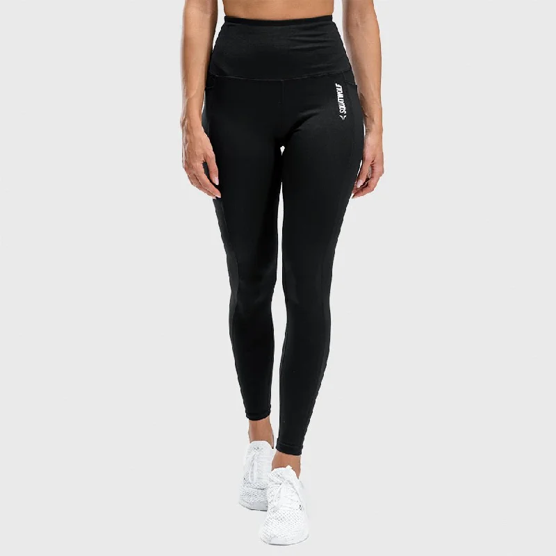 We Rise High-Waisted Leggings - Black Trendy Black Mesh Leggings