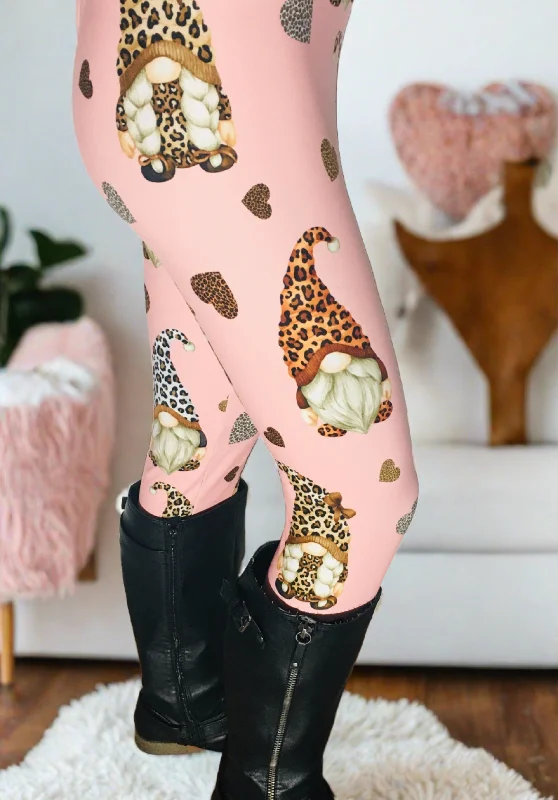 Womens Gnome Heart Valentines Day Leggings, Soft Yoga Pants, Sizes OS/TC, Pink/Brown, Exclusive Leggings Classic Solid Color Leggings Womens Gnome Heart Valentines Day Leggings, Soft Yoga Pants, Sizes OS/TC, Pink/Brown, Exclusive Leggings Classic Solid Color Leggings
