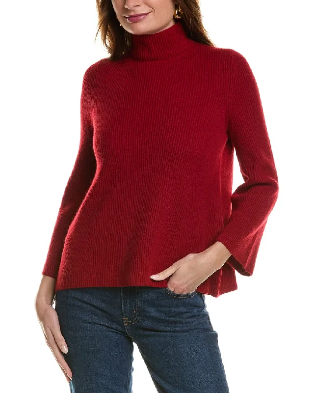 Anne Klein Mock Neck Sweater Elasticated Padded Insulated
