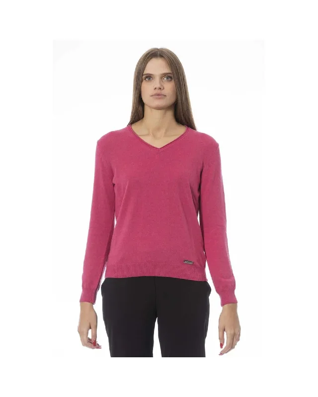 Baldinini Trend Women's Fuchsia Polyamide Sweater - XL Fitted Slim Tailored