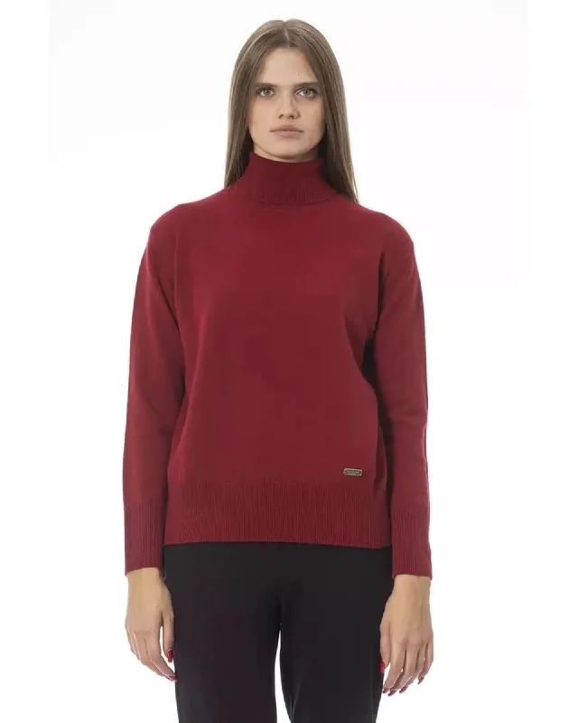 Baldinini Trend Women's Red Wool Sweater - 42 IT Bright Pastel Dark