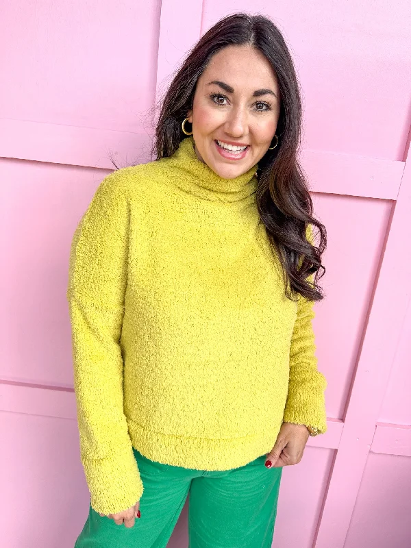 Cozier Than Most Sweater - Lime Transparent Opaque Sheer