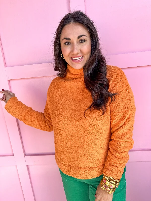 Cozier Than Most Sweater - Orange Mesh Sweater Canvas Denim