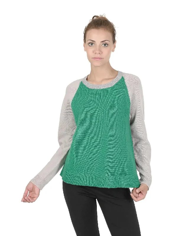 Crown of Edinburgh Cashmere Women's Premium Cashmere Round Neck Sweater in Multicolor - 42 EU Tailored Straight A-Line Crown of Edinburgh Cashmere Women's Premium Cashmere Round Neck Sweater in Multicolor - 42 EU Tailored Straight A-Line