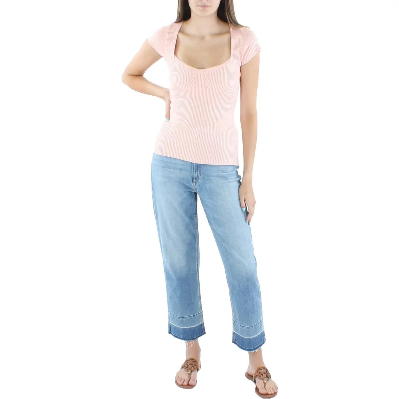 Guess by Marciano Womens Ribbed Sweetheart-Neck Shrug Sweater High Neck Crew Neck V-Neck Guess by Marciano Womens Ribbed Sweetheart-Neck Shrug Sweater High Neck Crew Neck V-Neck