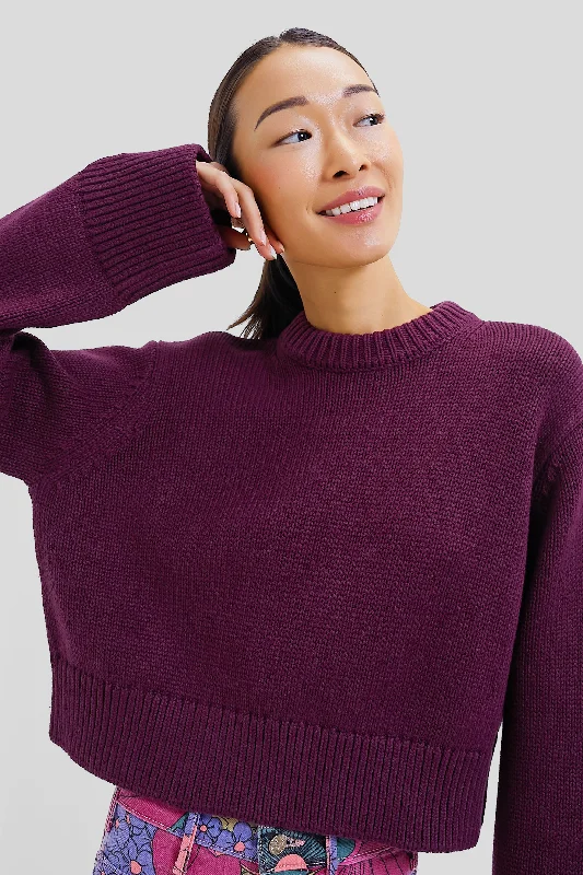 Merlot Aiden Sweater Terry Terry Cloth Terry Knit