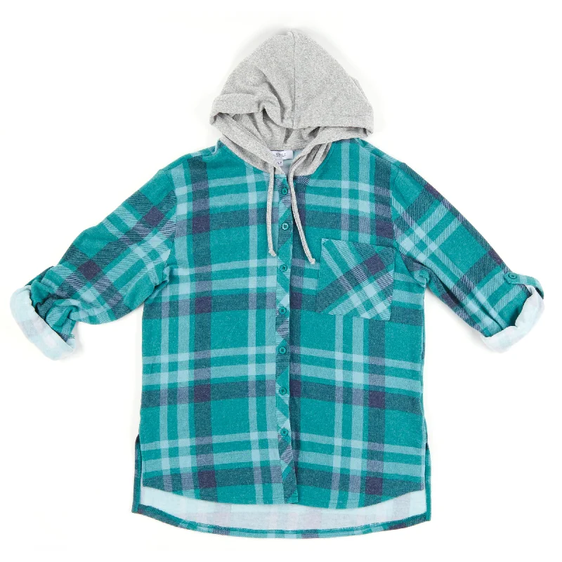mySTYLE Women's Sweater Knit Hooded Shirt Mesh Blend Leather Blend Suede Blend