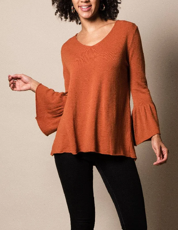 Que Bella Sweater - Pumpkin Layered Multi-layer Single Layer