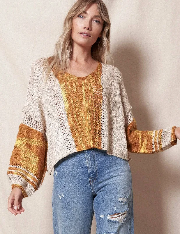 Quinn Crop Sweater - Flax Casual Formal Business