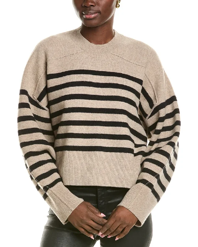 rag & bone Bridget Stripe Crewneck Wool-Blend Sweater Handmade Hand-knitted Hand-woven rag & bone Bridget Stripe Crewneck Wool-Blend Sweater Handmade Hand-knitted Hand-woven