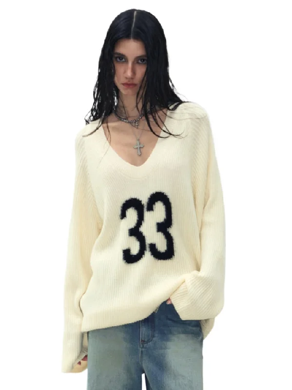 Relaxed Dropped Shoulder Knit Sweater Turtle Neck Boat Neck Asymmetrical Neck