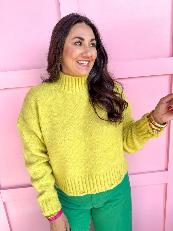 Simple Choice Sweater - Lime Thin Thick Dense