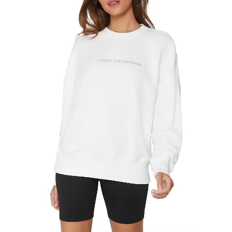 Spiritual Gangster Womens Universe Relaxed Cotton Metallic Crewneck Sweater Denim Fabric Leather Fabric Suede Fabric Spiritual Gangster Womens Universe Relaxed Cotton Metallic Crewneck Sweater Denim Fabric Leather Fabric Suede Fabric