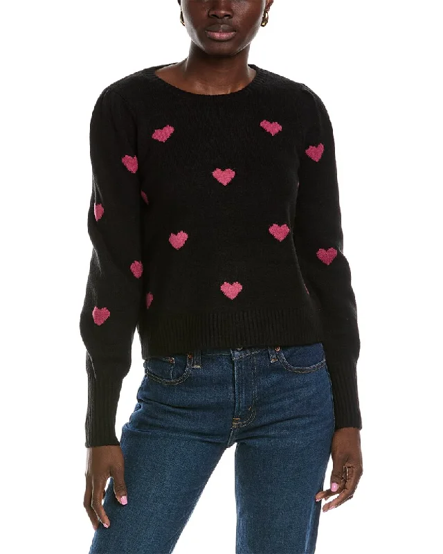 Splendid Adeline Heart Sweater Tailored Straight A-Line