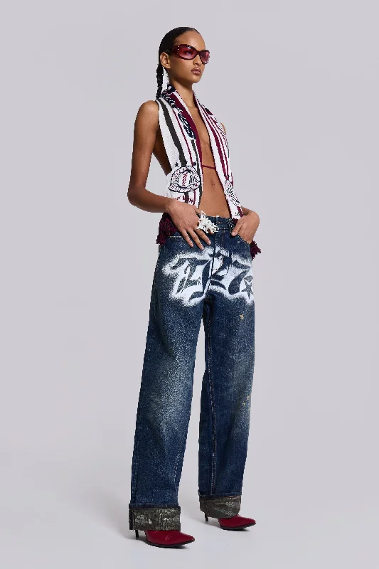 2K LDN Sonic Jeans Fashionable Button-Front Jeans