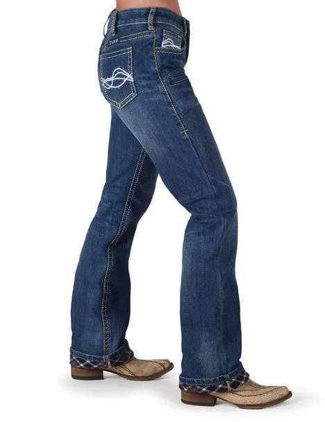 Cowgirl Tuff Womens DFMI Medium Flannel Medium Wash Cotton Blend Jeans Comfortable Folded Hem Jeans Cowgirl Tuff Womens DFMI Medium Flannel Medium Wash Cotton Blend Jeans Comfortable Folded Hem Jeans