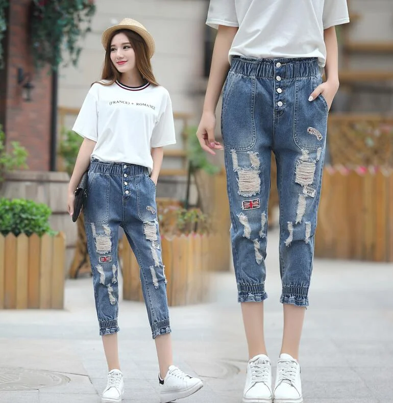 Fashionable Simple Loose Drawstring High Waist Jeans For Women Casual Loose Fit Jeans Fashionable Simple Loose Drawstring High Waist Jeans For Women Casual Loose Fit Jeans
