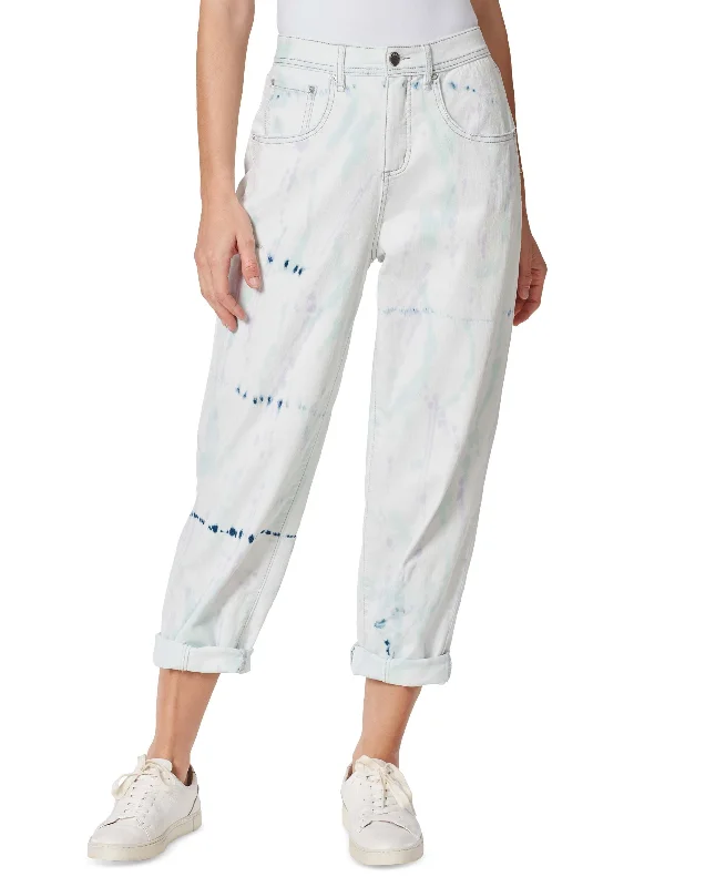 Frayed Denim Tapered Boyfriend Workwear Jeans Elegant Skinny Leg Jeans