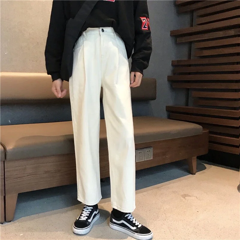 High Waist Leisure Denim Jeans Stylish High-Waisted Denim