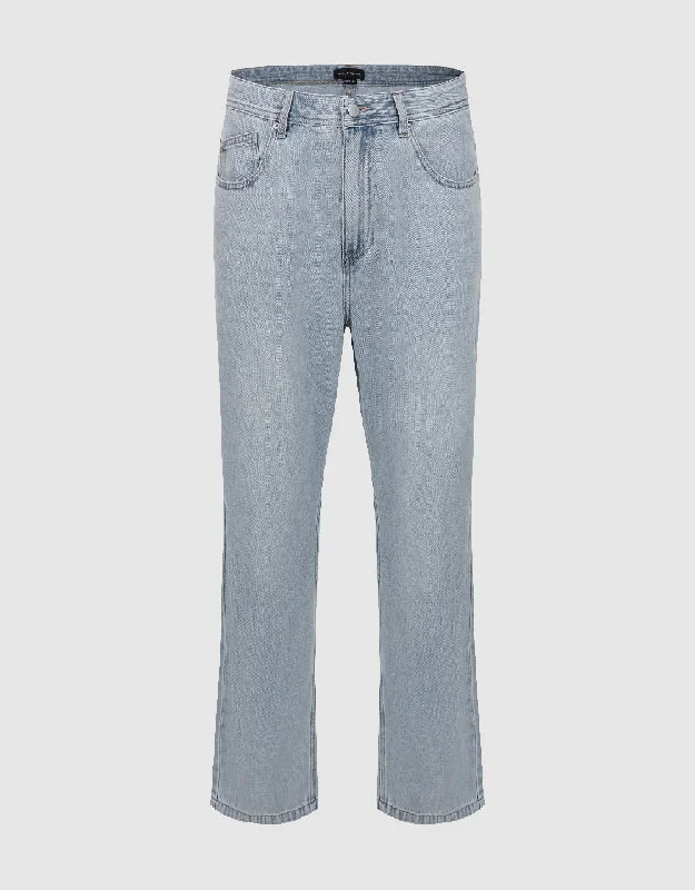 Straight Jeans Fashionable Slouchy Fit Jeans