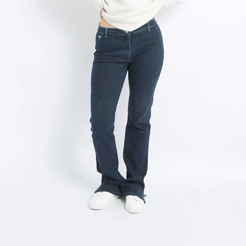Kocca Mid Waist Dark Wash Jeans - UK 12 Stylish Tapered Fit Jeans