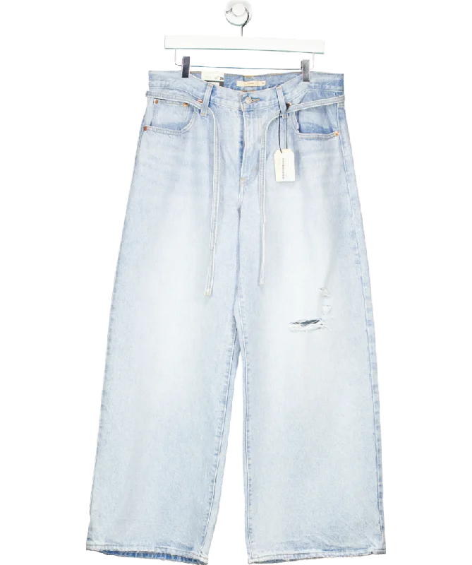levis Blue Straight Leg Jeans W31 Comfortable Zip-Up Skinny Jeans