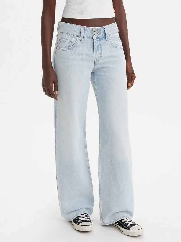 Superlow Abraided Art Jeans Comfortable Drawstring Waist Jeans